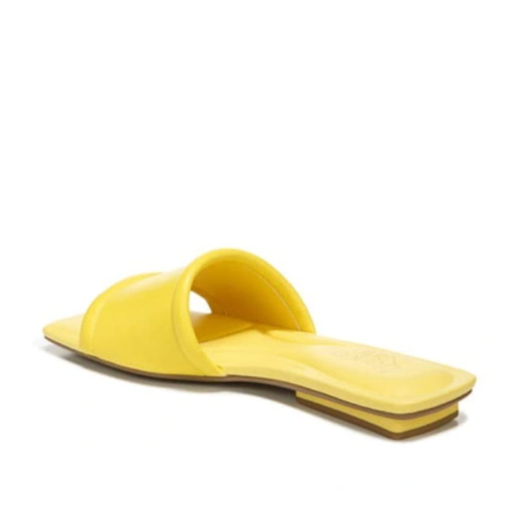 FRANCO SARTO CAVEN LEATHER SQUARE TOE SLIDE SANDALS - Picture 5 of 10